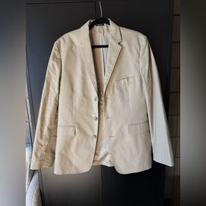 J Crew 3 Button Tan Khaki Sport Coat Blazer Jacket - Men 40R